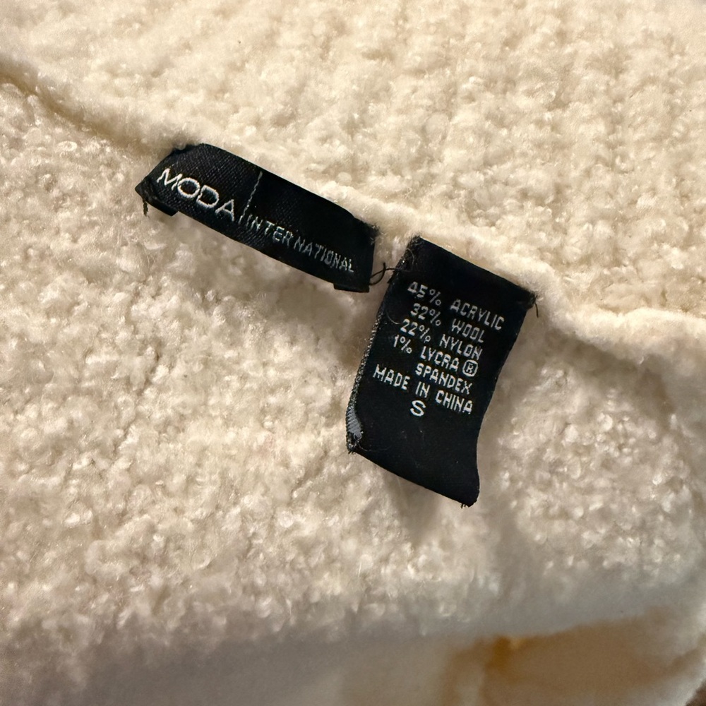 Moda International Cream Buttoned Jacket - image 7